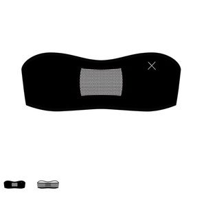 BOUTINE LA black bandeau bikini top